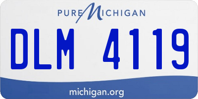 MI license plate DLM4119