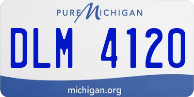 MI license plate DLM4120