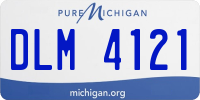 MI license plate DLM4121