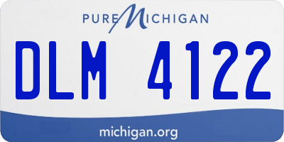 MI license plate DLM4122