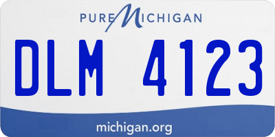 MI license plate DLM4123