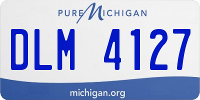 MI license plate DLM4127