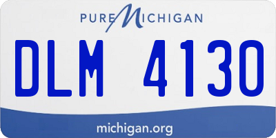 MI license plate DLM4130