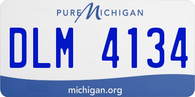 MI license plate DLM4134