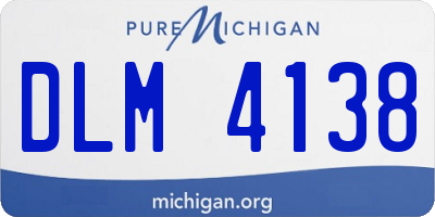 MI license plate DLM4138