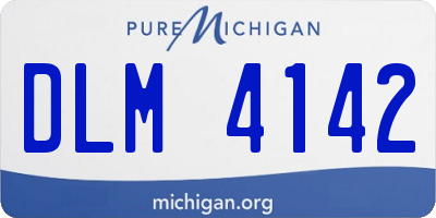 MI license plate DLM4142