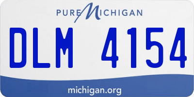 MI license plate DLM4154