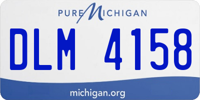 MI license plate DLM4158