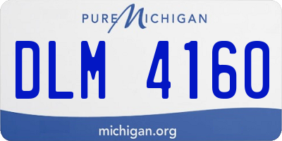 MI license plate DLM4160