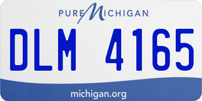 MI license plate DLM4165