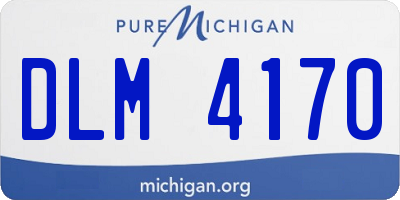 MI license plate DLM4170