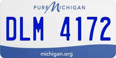 MI license plate DLM4172