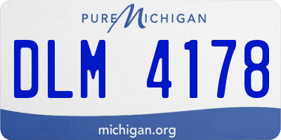 MI license plate DLM4178