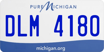MI license plate DLM4180