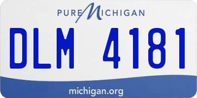 MI license plate DLM4181