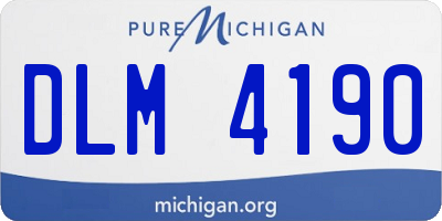 MI license plate DLM4190