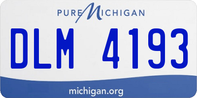 MI license plate DLM4193