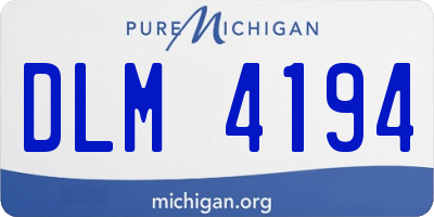 MI license plate DLM4194