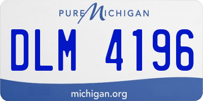 MI license plate DLM4196