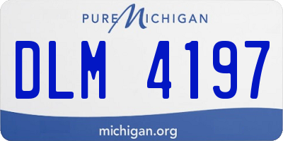 MI license plate DLM4197