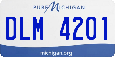 MI license plate DLM4201