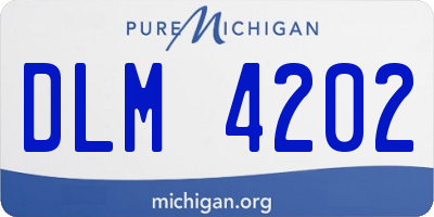 MI license plate DLM4202