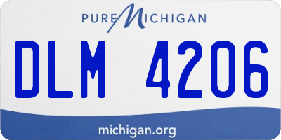 MI license plate DLM4206