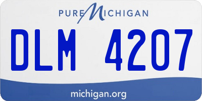 MI license plate DLM4207
