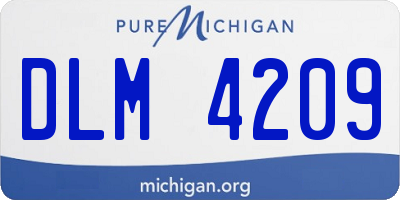 MI license plate DLM4209