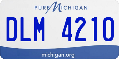 MI license plate DLM4210