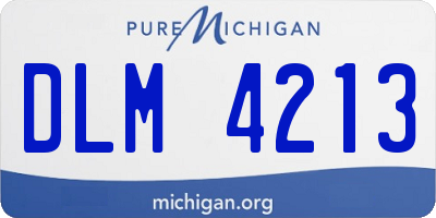 MI license plate DLM4213