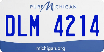 MI license plate DLM4214