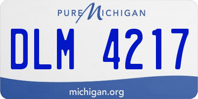 MI license plate DLM4217