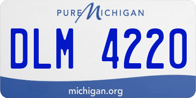 MI license plate DLM4220