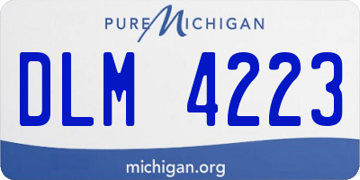 MI license plate DLM4223