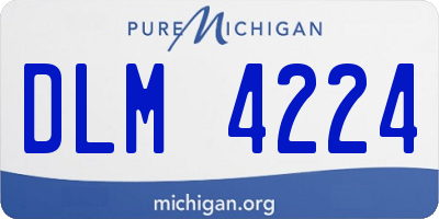 MI license plate DLM4224