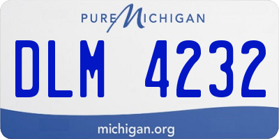 MI license plate DLM4232