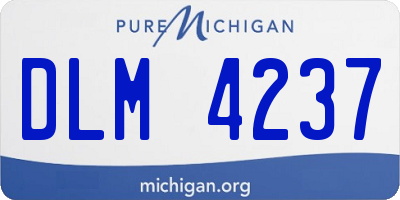 MI license plate DLM4237