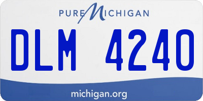 MI license plate DLM4240