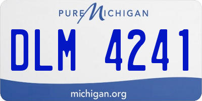 MI license plate DLM4241