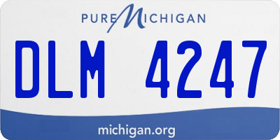 MI license plate DLM4247