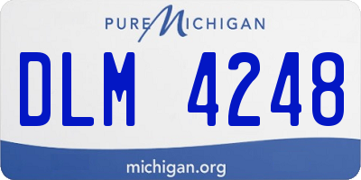 MI license plate DLM4248