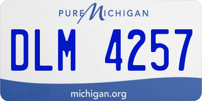 MI license plate DLM4257