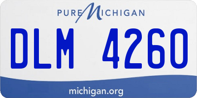 MI license plate DLM4260