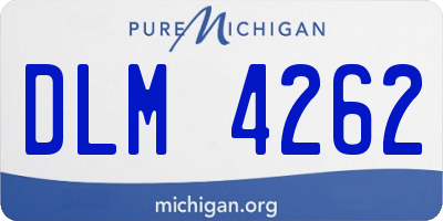 MI license plate DLM4262