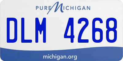 MI license plate DLM4268