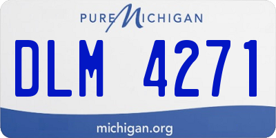 MI license plate DLM4271