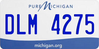 MI license plate DLM4275