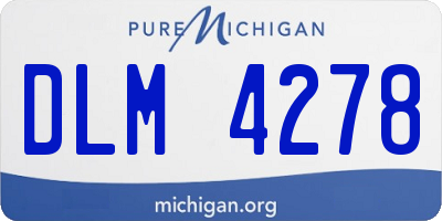 MI license plate DLM4278