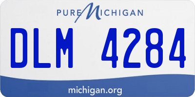 MI license plate DLM4284